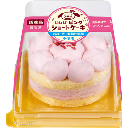 ピンクのショートケーキ