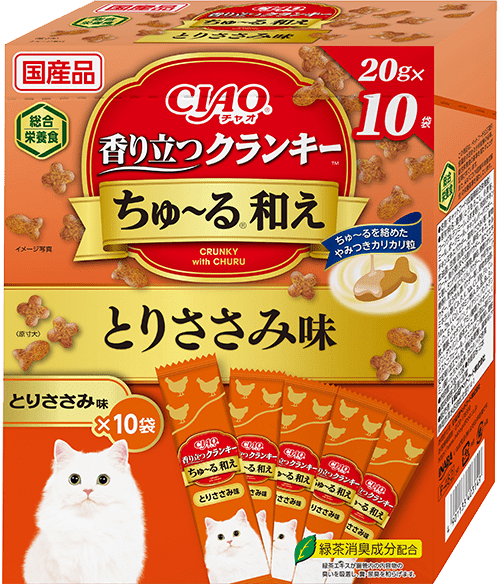 香り立つクランキーちゅ～る和え とりささみ味