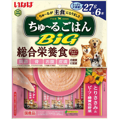 ちゅ るごはん Bigとりささみ ビーフ 軟骨 商品情報 ドッグフード いなばペットフード株式会社