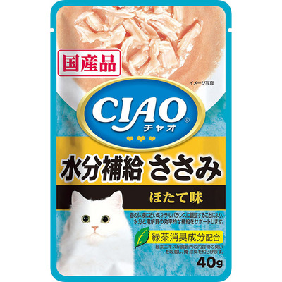 Ciao パウチ 水分補給 ささみ ほたて味 商品情報 キャットフード いなばペットフード株式会社