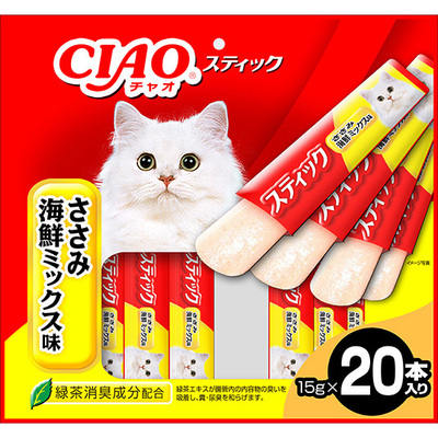 CIAO スティック 20本入り ささみ 海鮮ミックス味 | 商品情報