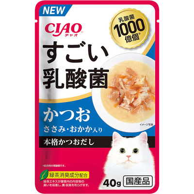 すごい乳酸菌 すごい乳酸菌パウチ かつお ささみ・おかか入り