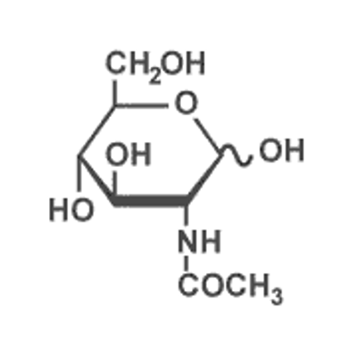 N-アセチルグルコサミンの構造式